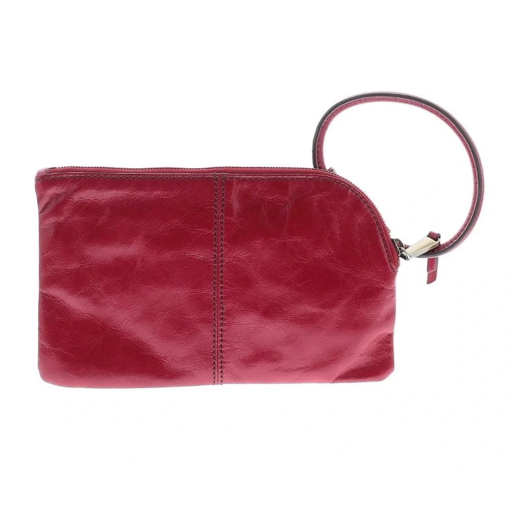 HOBO Sable Red Leather Wristlet - Picture 2 of 2
